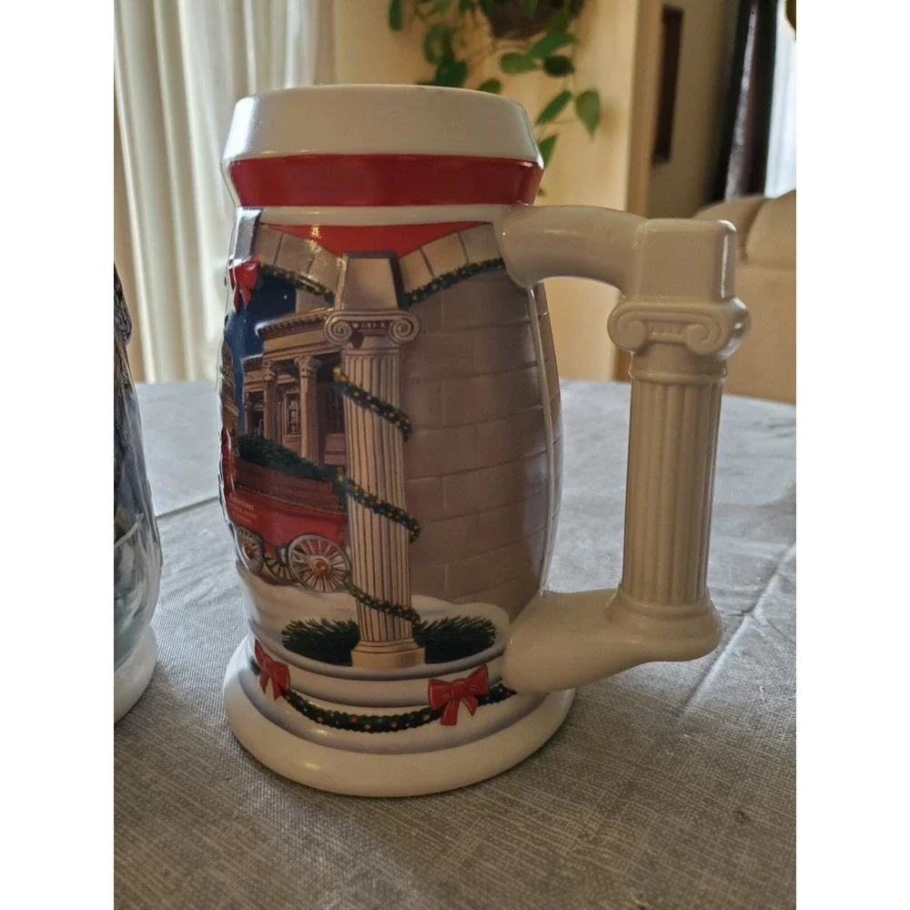 2001 & 2008 Anheuser Busch Budweiser Holiday Steins lot of 2 Washington DC Excel